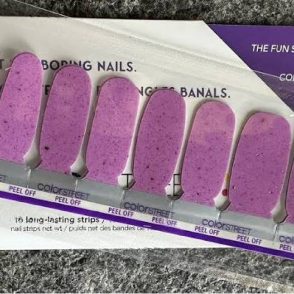 Color Street Purple Speckled Press-On Nail Strips